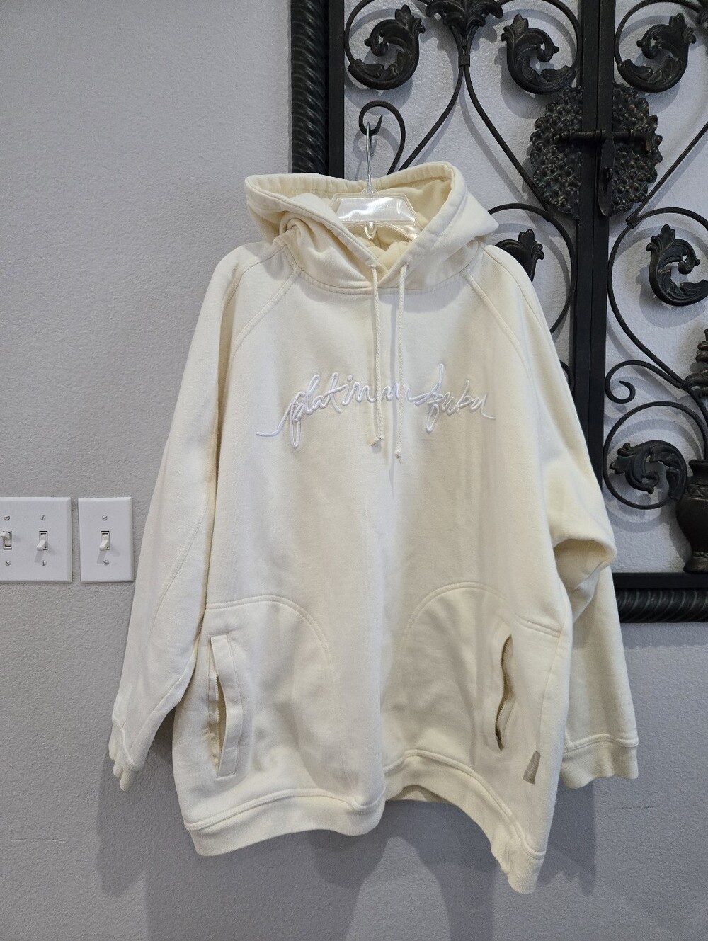 Vintage Y2k Butter Yellow Platinum Fubu Hoodie - Picture 3 of 16
